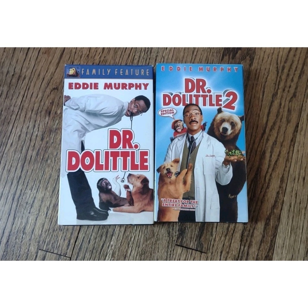 Dr Dolittle 1 & 2 VHS Tape Lot Eddie Murphy 20th Century Fox Comedy Movies